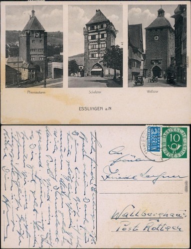 Ansichtskarte esslingen - ansichtskarte,
