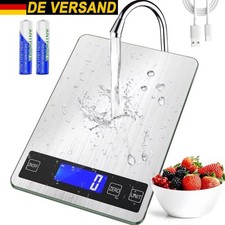 Küchenwaage 15kg/1g Digital Edelstahl LCD Electronic Grammwaage Haushaltswaage