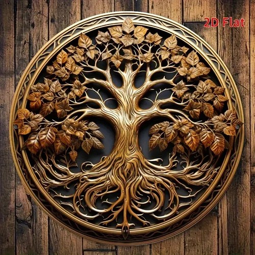 Lebensbaum holz wand deko - g, wand-deko