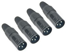 4 x 3-pol XLR Stecker schwarz