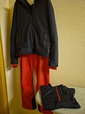Bogner Fire + Ice Skianzug 3tlg. mit Kapuze Gr. 50 Jacke Hose Shirt schwarz/rot