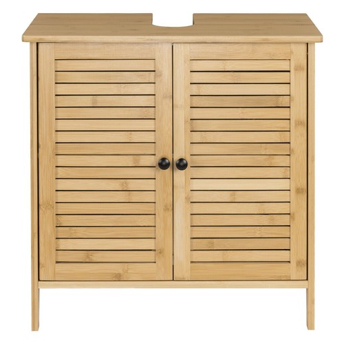 Badschrank bambus waschbecken - badschrank,