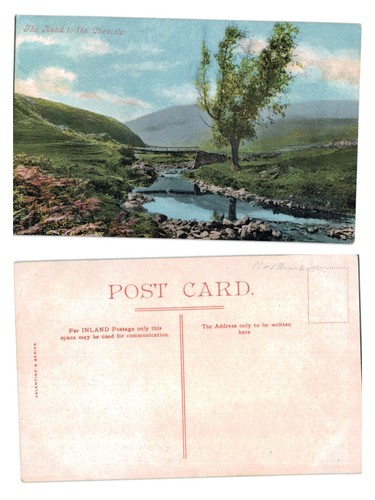 Alte postkarte der weg zu - postkarte,