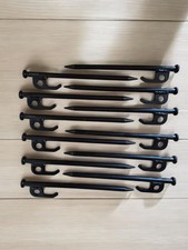 com-four Zelt- Heringe aus Stahl 20cm Schwarz 12 Stück, 200x9mm, Zelten Camping 