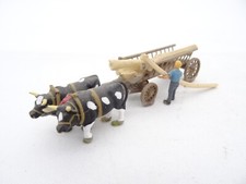 Preiser H0 Ochsengespann mit Leiterwagen + Holz RR1681 o.