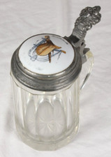 Antiker Zunftkrug Handwerk der SAILLER Seiler Glas Krug Biedermeier um 1860