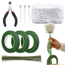 Blumenband, 1,2 cm Breites Floristenband Grün, Floristisches Klebeband Für Pflan