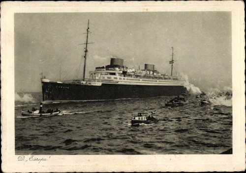 Dampfschiff europa - ak,