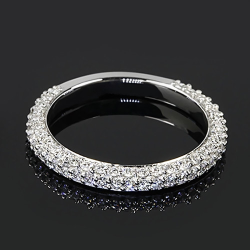 18k weißgold diamant band - 18k,