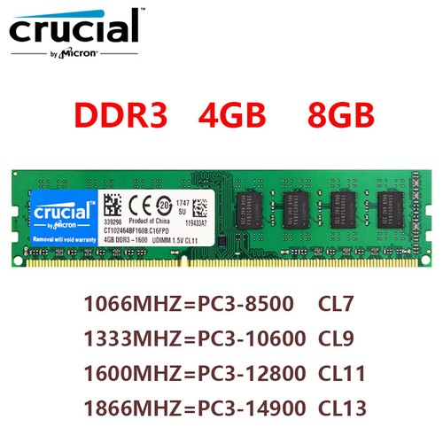 Crucial ddr3 4gb 8gb - crucial, 1066