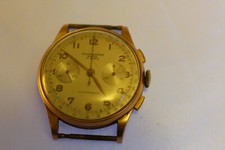 Herren Armbanduhr Chronograph Gold 18 ct.750 Schweiz* 8197 2502