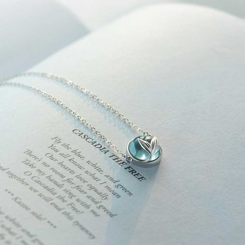 Halskette opal blau damen - halskette,