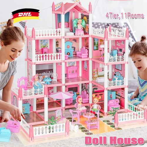 Puppenhaus mit möbeln - puppenhaus,mit, und