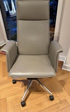 Moderner Loungesessel, echt Leder, grau Relaxsessel, Lesesessel. Einzelsessel 