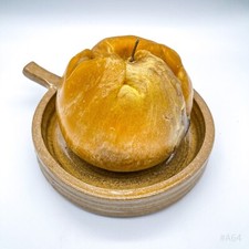 Vintage Keramikschale mit Griff & Bratapfel-Kerze, Kerze in Bratapfelform 26cm