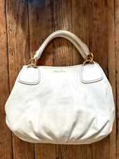 MIU MIU PRADA Handtasche Leder, weiß Top Zustan wie neu!