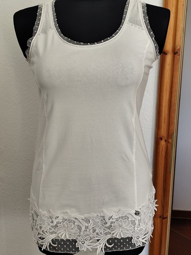 Tredy damen tanktop offwhite - tanktop,