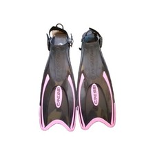 Cressi Palau Saf Fins - S/M  Gr. 38-41 Einstellbare Kurzflossen Schwarz/Pink