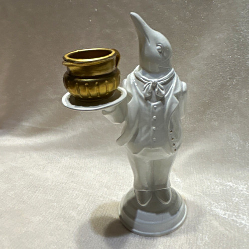 Pinguin als butler weiß gold - pinguin,