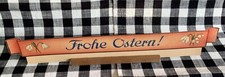 FROHE OSTERN! Spruchband Karton alt Schneeglöckchen Maiglöckchen