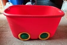 Fahrbare Kinder-Spielzeugkiste Spielzeugbox Wagen 56x36x31 cm Top!