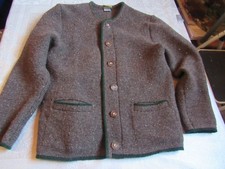 St. Peter Trachtenweste braun gesprengelt grüne Abschlüsse  Gr. 46 gebraucht 