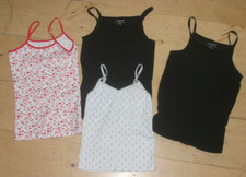 4x Mädchen Unterhemd Trägertop Hemdchen Tank Top Sterne, TCM, name it, 122 / 128