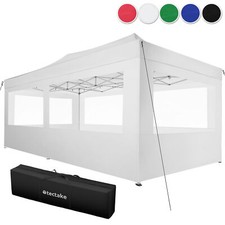 Pavillon 6x3m wasserdicht faltbar Festzelt Gartenzelt UV-Schutz 2 Seitenteile