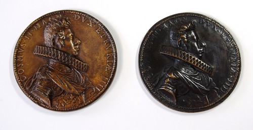 Bronze medaillen cosimo ii - bronze,