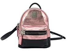 MCM Mini Rucksack Slingbag Backpack Rosa Metallic Crossbody Bag Tasche