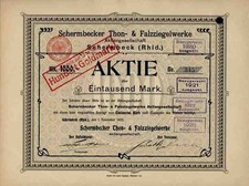 Schermbecker Thon Falzziegelwerk 1902 Prinz Gewerkschaft Union Nelskamp Gründer