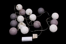 Lichterkette LED Kugeln Baumwollkugeln Kinderzimmer Hochzeit Party