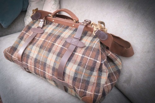 Vintage tweed weekender - vintage,