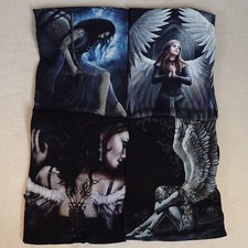 4x Herren Gothic T-Shirts Gr. L von SPIRAL mit Engel-Aufdrucken (ANNE STOKES)
