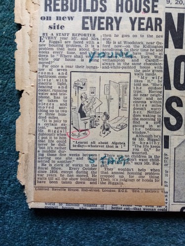 B4f ephemera 1950 artikel - ephemera, mr