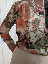 Shirt Langarm Samt Glanz Damen