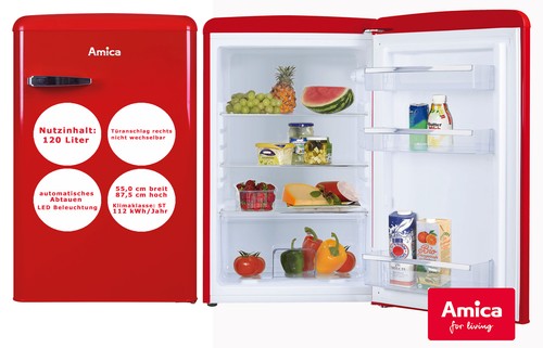 Amica vollraumkühlschrank rot - vollraumkühlschrank,