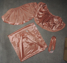 6tlg. Übergardinen-Set Rosa