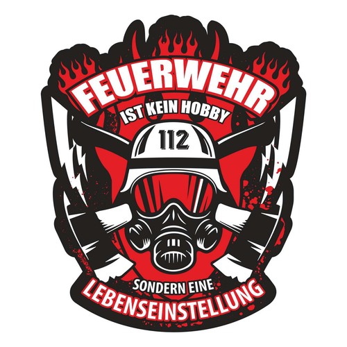 Aufkleber wetterfest feuerwehr - aufkleber,