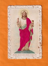 Spitzenbild mit Jesus - echter Stoff