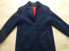 Best Connections  Damen Boucle Woll-Mantel Gr XS/S/M blau ohne Tuch