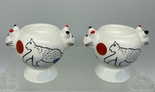 24373/ Villeroy & Boch Animal Park  2x Eierbecher Katzen Höhe ca. 7 cm