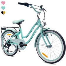 20 Zoll Kinderfahrrad 6-Gang Kinder fahrrad Rad Mädchen Shimano Heart Bike