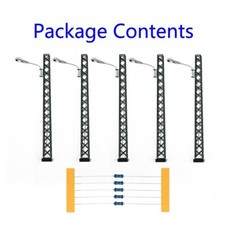5 Stk. Modellbahnleuchten 1:87