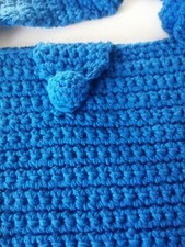 Damen Häkeltasche royal blau neu