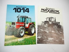 2x Prospekt Massey Ferguson MF1014 Schlepper 95 PS Maxiblock 1984
