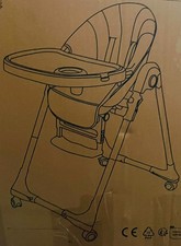 Kinderhochstuhl Hochstuhl Rosa ab 6M bis 36M Verstellbar Rollen