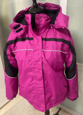 Alive Damen Skijacke Größe 36 mit Kapuze abnehmbar,Farbe:Pink,Polyester