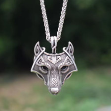 Wikinger nordischen Wolfskopf Amulett /FENRIR, DER RIESIGE WOLF