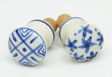 PORZELLAN Flaschenkorken Blau